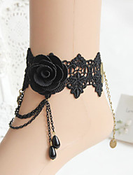 cheap -Rose Chain Anklet Decorative Accents for Shoes One Piece