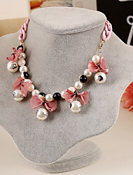 cheap -Statement Necklace For Women&#039;s Party Casual Daily Pearl Resin Fabric