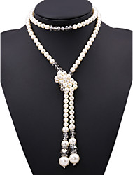 cheap -Statement Necklace For Women&#039;s Crystal Party Casual Daily Pearl Crystal Alloy