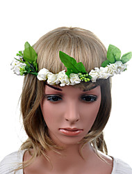 cheap -Lureme®Fashion Bohemia Holiday Beach White Flower (Head Band&amp;Bracelet)