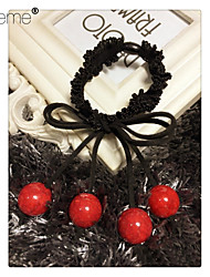 cheap -Lureme® Korea Top Grade Lace Red  Agate Beads Pendant  Big Bowknot Alloy Hair Ring Hair Accessories
