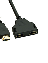 cheap -Gold Plated HDMI-compatible V 1.4 Male to Dual HDMI-compatible Female Adapter Splitter Cable