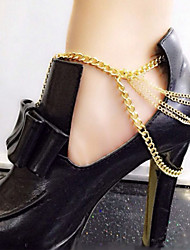 cheap -Layers Tassels Shoes Chain Anklet Decorative Accents for Shoes One Piece