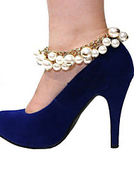 cheap -Beads Pearl  Shoes Chain Anklet Decorative Accents for Shoes One Piece