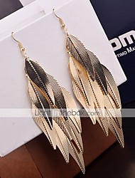 cheap -Drop Earrings Dangle Earrings For Women&#039;s Party Wedding Special Occasion Alloy Leaf Gold Silver / Casual / Daily