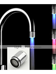 cheap -Deck Mounted Kitchen Faucet,Brushed Contemporary LED Water Faucet Light Colorful Changing Glow Shower Head Kitchen Tap Aerators