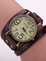 cheap -Quartz Watch for Women Analog Quartz Vintage Alloy Leather / One Year