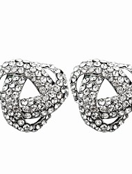 cheap -Stud Earrings For Women&#039;s Crystal Party Casual Daily Crystal Silver Plated
