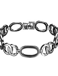 cheap -Lureme® Simple Geometric Silver Black Bracelets for Men Biker Jewelry