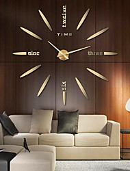 cheap -Modern Metal Family AA Decoration 3D DIY Wall Clock Decor Sticker Large DIY Wall Clock for Home Living Room Bedroom Office Decoration