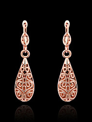 cheap -Drop Earrings For Women&#039;s Cubic Zirconia 18K Gold Plated Brass Cubic Zirconia Cross Silver