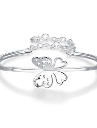 cheap -Lureme Fashion Elegant Style Silver Plated Jewelry Hollow Butterfly Charm Bangle for Women