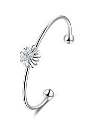 cheap -Lureme Fashion Simple 925 Sterling Sliver Flower Charm Bangle for Women