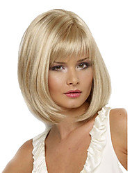 short blonde bob wig with bangs