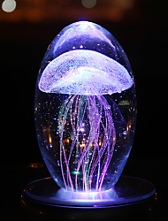 cheap -Night Light Table Lamp Colorful Jellyfish Night Light Novel Crystal Crafts LED Night Lamp Luminous Atmosphere Light Gife