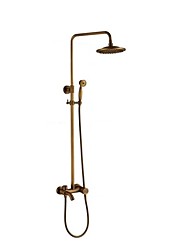 cheap -Shower System Set - Rainfall Antique Antique Copper Shower System Brass Valve Bath Shower Mixer Taps
