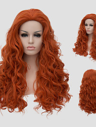 red curly wig with bangs