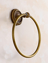 cheap -Towel Ring Brass Material Antique Design Wall Mounted Towel Rack Carved  Bathroom Accessories 1pc
