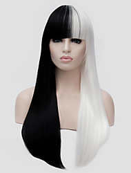 black and white wig