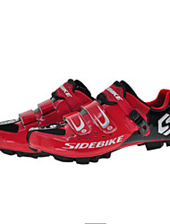 cheap -SIDEBIKE Mountain Bike Shoes Carbon Fiber Cushioning Cycling Black / Red Men&#039;s Cycling Shoes / Breathable Mesh