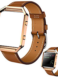 cheap -1 pcs Smart Watch Band for Fitbit Blaze Genuine Leather Smartwatch Strap Business Classic Clasp Leather Loop SmartWatch Band with Case Replacement  Wristband