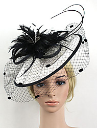 cheap -Feather / Net Kentucky Derby Hat / Fascinators with 1 Piece Wedding / Special Occasion / Tea Party Headpiece