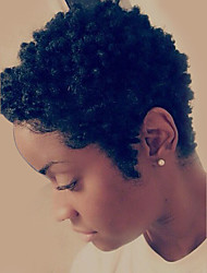 cheap -Human Hair Blend Wig Short Wavy Natural Wave Pixie Cut Short Hairstyles 2020 With Bangs Berry Natural Wave Wavy African American Wig For Black Women Women&#039;s Natural Black #1B Dark Burgundy Medium