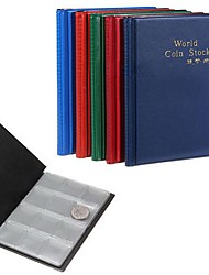 cheap -1Pcs 120 Coin Holders Collection Storage Money Penny Pockets Album Book Collecting   Random  Color