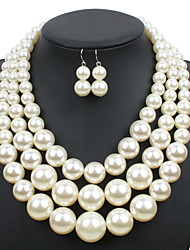 cheap -Jewelry Set trinity necklace For Women&#039;s Pearl Party Wedding Special Occasion Pearl / Casual / Daily