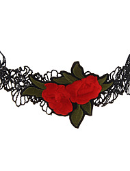 cheap -Choker Necklace For Women&#039;s Party Anniversary Housewarming Silk Logo Flower