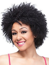 cheap -Black Wigs for Women Synthetic Wig Curly Curly Wig Short Natural Black Synthetic Hair Black