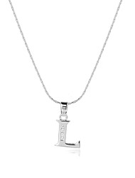 cheap -Pendant Necklace For Men&#039;s Women&#039;s AAA Cubic Zirconia Wedding Anniversary Gift Zircon Copper Monogram Logo Alphabet Shape