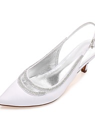 cheap -Women&#039;s Wedding Shoes Wedding Heels Bridal Shoes Bridesmaid Shoes Rhinestone Hollow-out Kitten Heel Cone Heel Low Heel Pointed Toe Comfort Mary Jane D&#039;Orsay &amp; Two-Piece Wedding Dress Party &amp; Evening