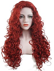 long red curly wig