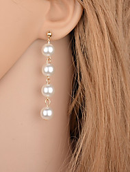 cheap -Drop Earrings Dangle Earrings For Women&#039;s Party Casual Imitation Pearl Alloy Long Floating Drop