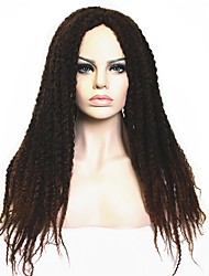 cheap -Synthetic Wig Afro Kinky Curly Kinky Curly Afro Wig Long Dark Brown / Dark Auburn Natural Black Dark Brown / Medium Auburn Synthetic Hair Women&#039;s Dreads Locs African American Wig African Braids Black