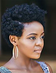 cheap -Human Hair Blend Wig Curly Short Hairstyles 2020 Berry Curly Short African American Wig Machine Made Women&#039;s Natural Black #1B