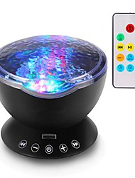 cheap -Star Light Projector with Remote Control Wireless Ocean Projector Insert TF Card LED Star Projector USB 7 Color Light Mode Projector