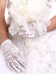cheap -Lace Wrist Length Glove Bridal Gloves / Party / Evening Gloves With Embroidery Wedding / Party Glove