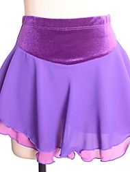cheap -Figure Skating Dress Women&#039;s Ice Skating Skirt Outfits Violet Black Blue Spandex Inelastic Training Competition Skating Wear Solid Colored Ice Skating Figure Skating / Summer