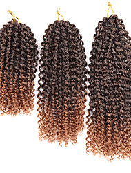 cheap -Crochet Hair Braids Marley Bob Box Braids Blonde Burgundy Auburn Synthetic Hair 8-12 inch Medium Length Braiding Hair 60 roots / pack 3pcs / pack Heat Resistant