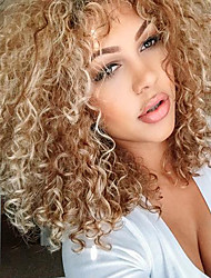 curly blonde wig with bangs