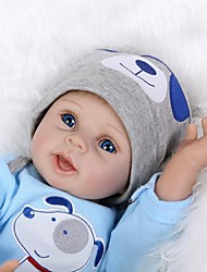 cheap -22 inch Reborn Doll Baby Reborn Baby Doll lifelike Hand Made Non Toxic Lovely Parent-Child Interaction Cloth 3/4 Silicone Limbs and Cotton Filled Body 55cm with Clothes and Accessories for Girls