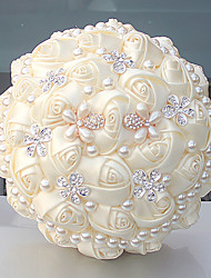 cheap -Wedding Flowers Bouquets Wedding Bead / Crystal / Rhinestone / Satin 9.84&quot;(Approx.25cm) Christmas