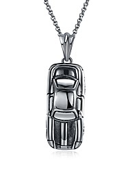 cheap -One-piece Suit Pendant Necklace For Men&#039;s Prom Date Stainless Steel Titanium Steel Metal Geometrical