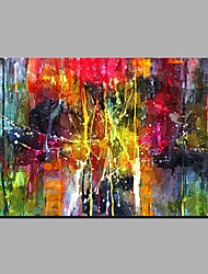 cheap -Oil Painting 100% Handmade Hand Painted Wall Art On Canvas Horizontal Abstract Modern Colorful Home Decoration Decor Rolled Canvas No Frame Unstretched