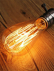 cheap -1pc 60 W E26 / E27 ST64 Warm White 2200-2300 k Retro / Dimmable / Decorative Incandescent Vintage Edison Light Bulb 220-240 V