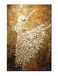 cheap -Oil Painting Handmade Hand Painted Wall Art Woman Dancer Abstract Home Decoration Décor Stretched Frame Ready to Hang