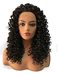 cheap -Synthetic Lace Front Wig Curly Middle Part Lace Front Wig Long Medium Brown Synthetic Hair Women&#039;s Heat Resistant African American Wig Dark Brown StrongBeauty
