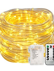 cheap -8 Modes 10m 33ft 100 Led Fairy String Lights with Battery Remote Timer Control Operated Colorful Waterproof Copper Wire Twinkle Lights for Room Wedding Garden Party Wall Tree Decoration